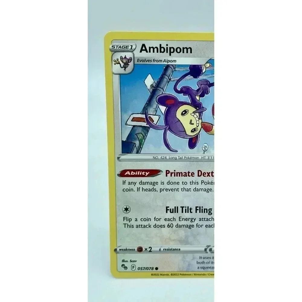 Ambipom 057/078 Stamped Pokémon GO Non-Holo Pokémon‎ TCG Mint Unplayed